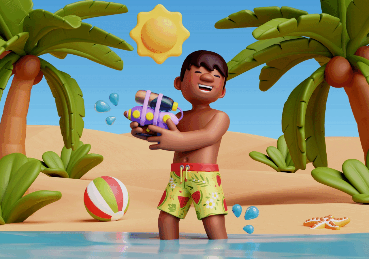 3D Animated Models Gif