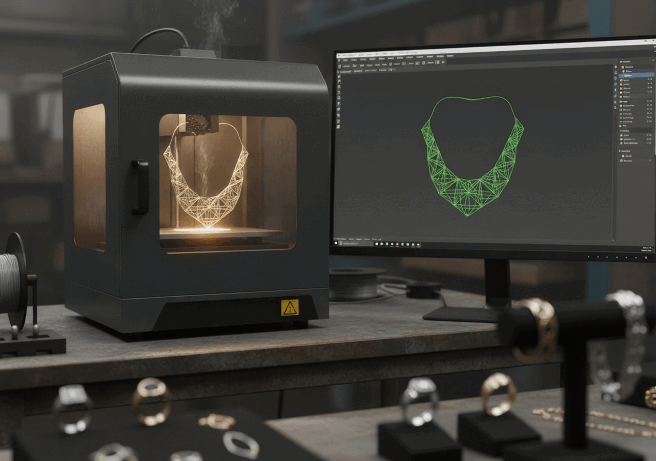 3D Printing with Metal, metal jewelry printing